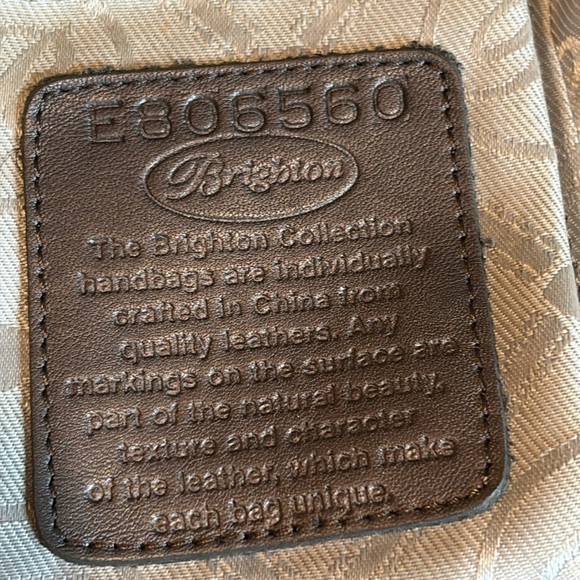 Brighton Ann Marie Bag Black Pearl Chocolate Brown Crocodile Embossed Crossbody - Picture 15 of 17